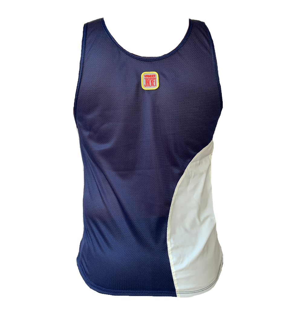 SINGLET Navy (Unisex) Sizes S,L - Vander Jacket | Handmade Eco-Friendly Garments Designed For Runners