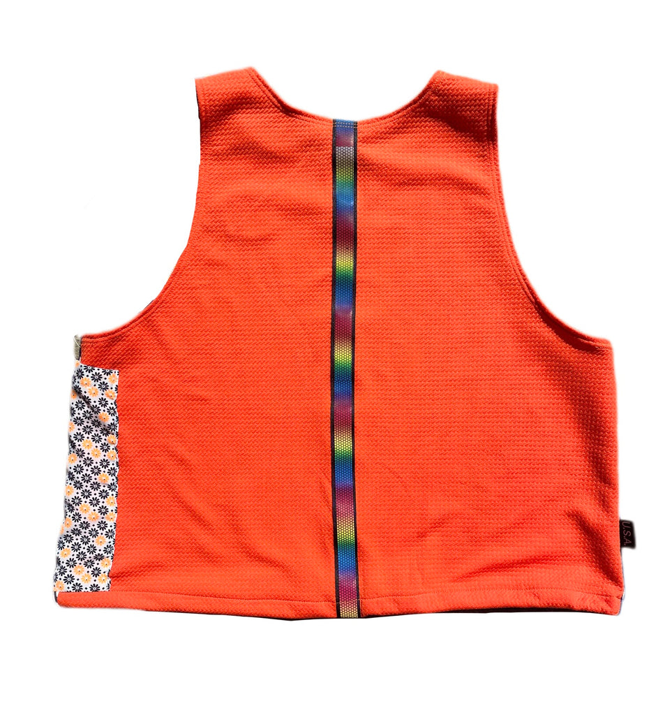 TANK Tangerine Sizes XS-XL - Vander Jacket | Handmade Eco-Friendly Garments Designed For Runners