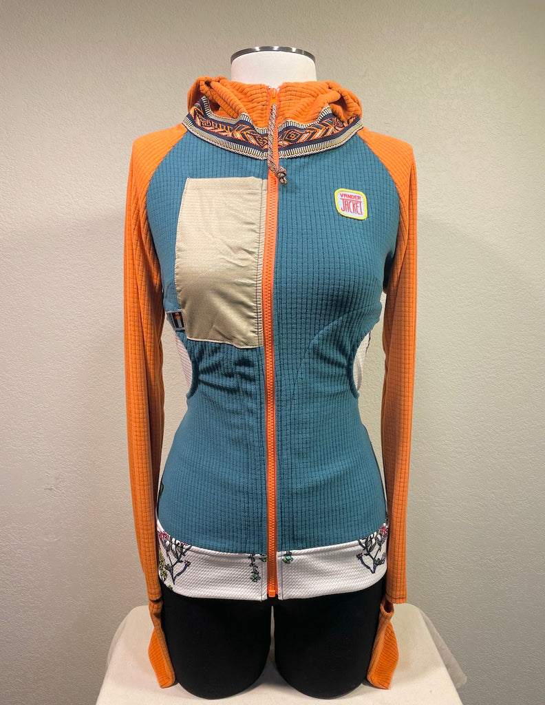 Blue Flag Iris Size XS ReMelly'd! - Vander Jacket | Handmade Eco-Friendly Garments Designed For Runners