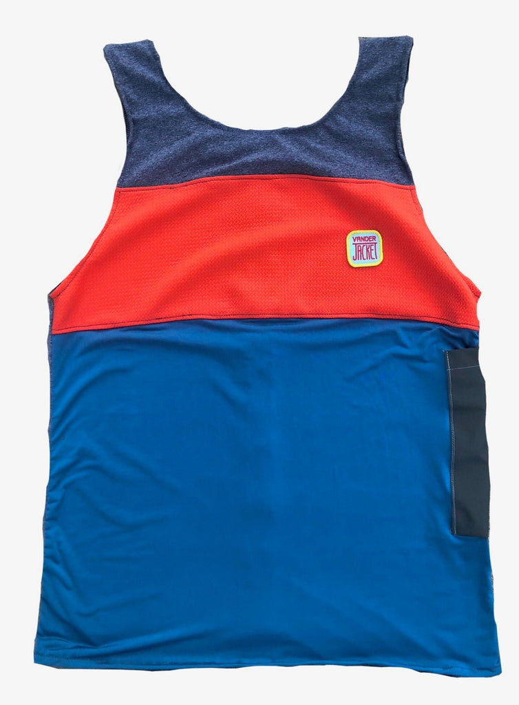 SINGLET Power Orange Sizes XS-XL - Vander Jacket | Handmade Eco-Friendly Garments Designed For Runners