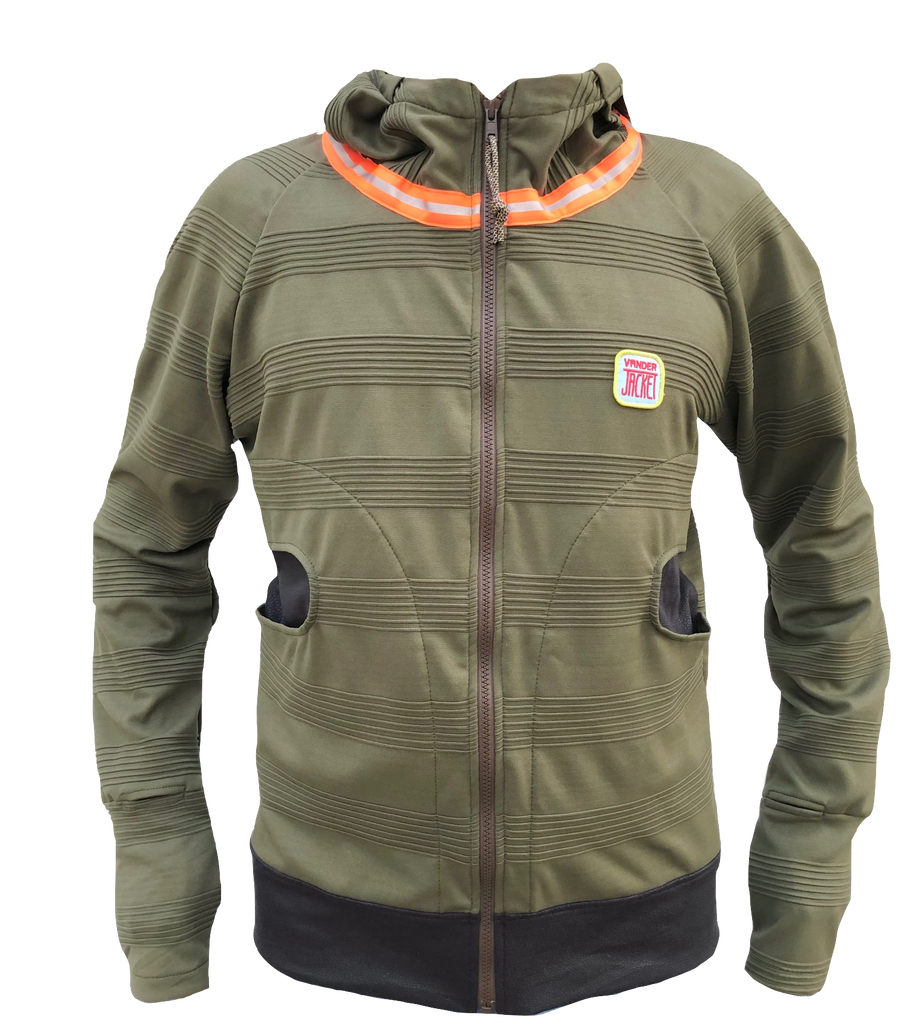 DML 11 Olive Green Sizes S-XL - Vander Jacket | Handmade Eco-Friendly Garments Designed For Runners