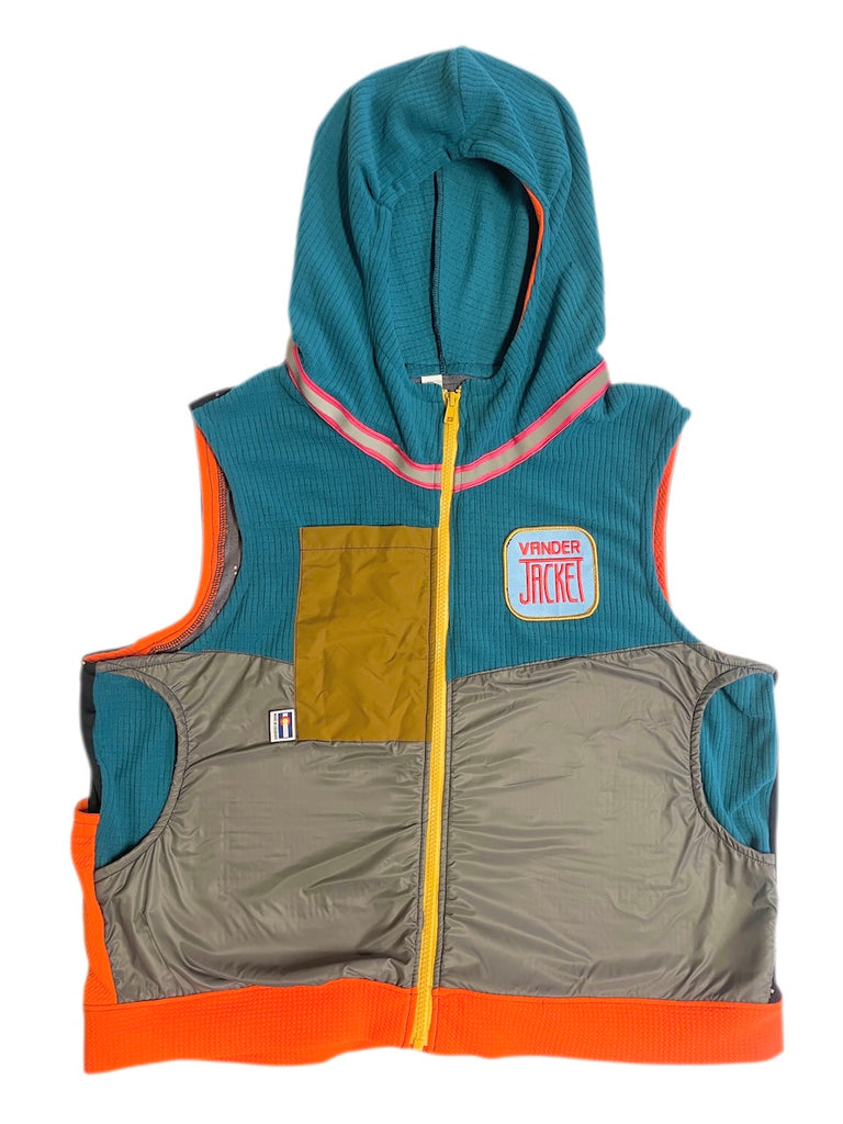 VEST Turquoise Daze Size XL - Vander Jacket | Handmade Eco-Friendly Garments Designed For Runners