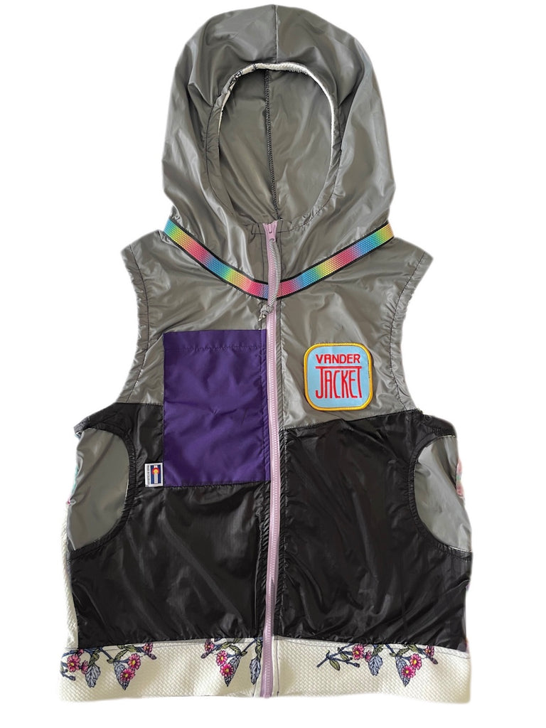 VEST Grey Iris Size XXS - Vander Jacket | Handmade Eco-Friendly Garments Designed For Runners