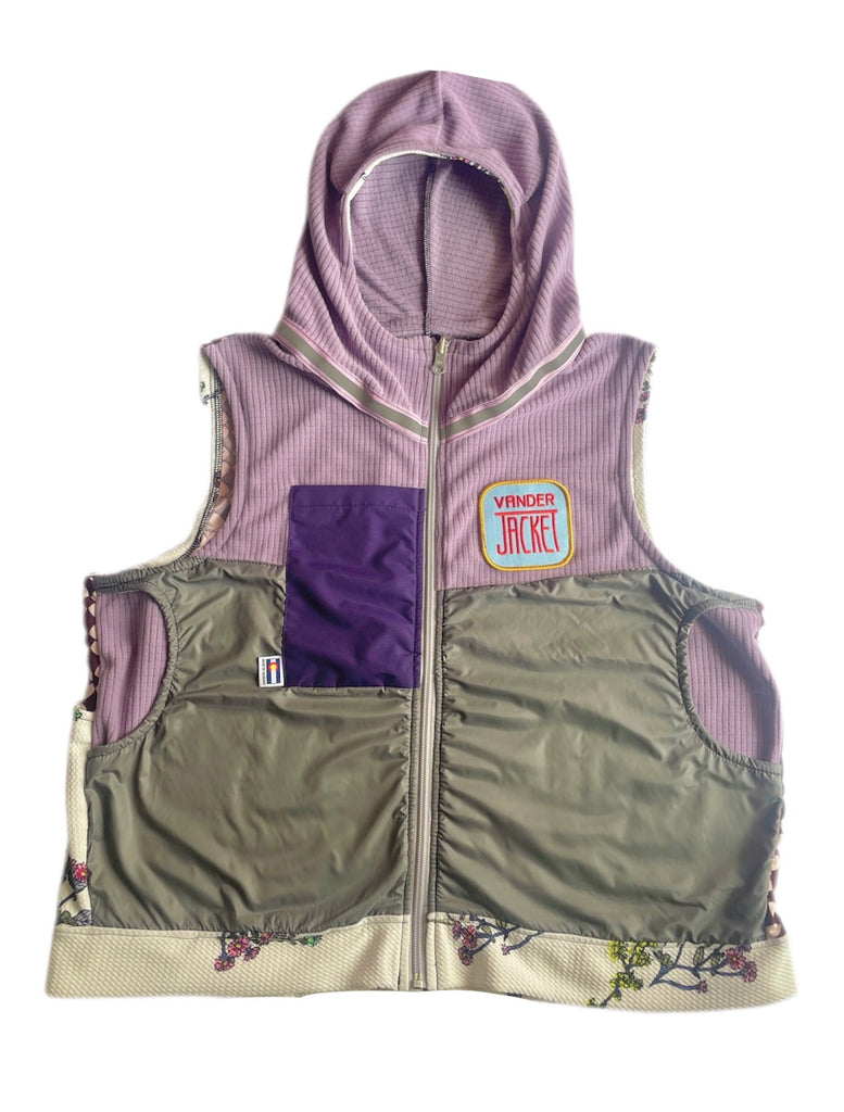 VEST Fan Flower Size XL ReMelly'd! - Vander Jacket | Handmade Eco-Friendly Garments Designed For Runners