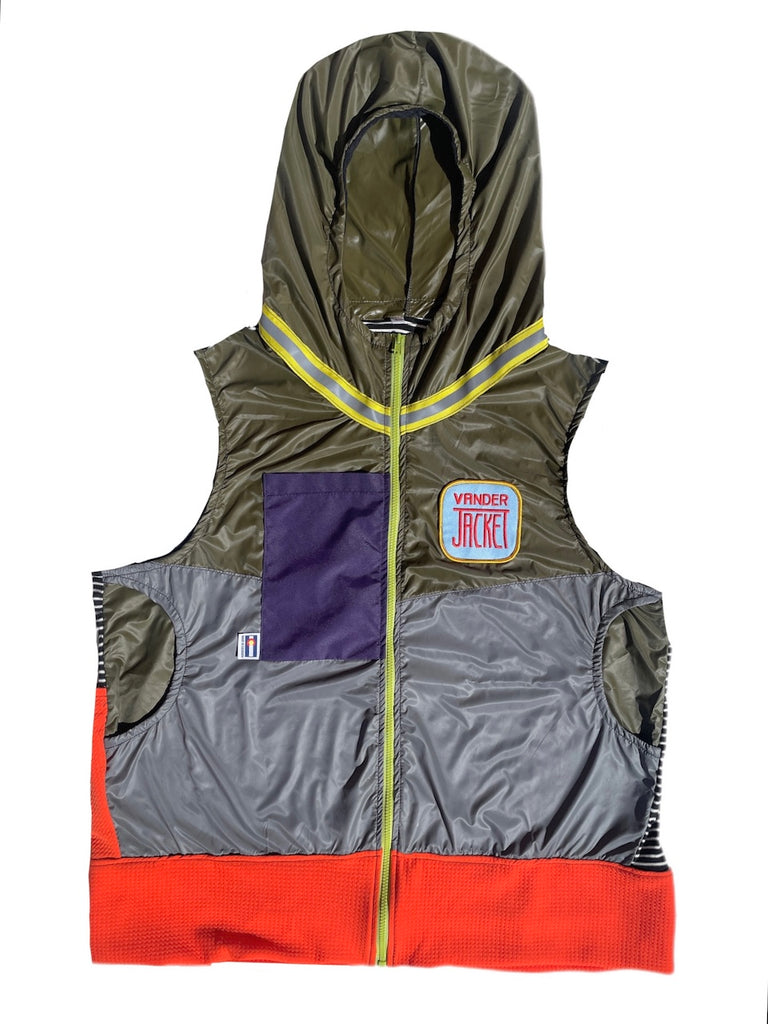 Wolf Eyes Vest L - Vander Jacket | Handmade Eco-Friendly Garments Designed For Runners