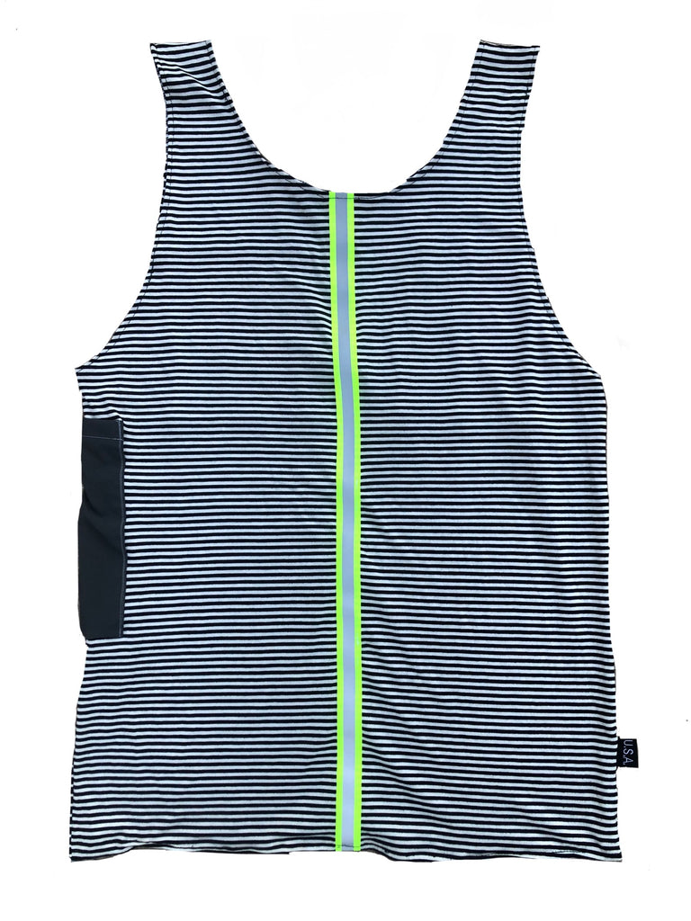 SINGLET Racing Stripes Sizes XS-XL - Vander Jacket | Handmade Eco-Friendly Garments Designed For Runners