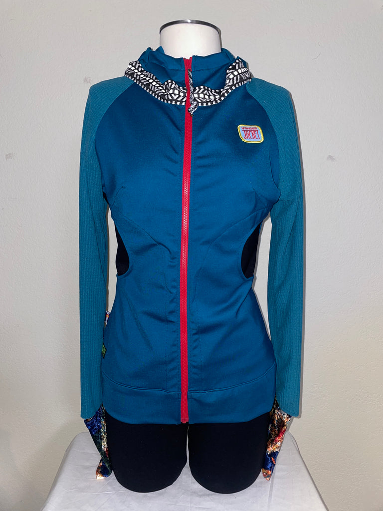 Blazing Blue Sizes L,XL Remelly'D! - Vander Jacket | Handmade Eco-Friendly Garments Designed For Runners