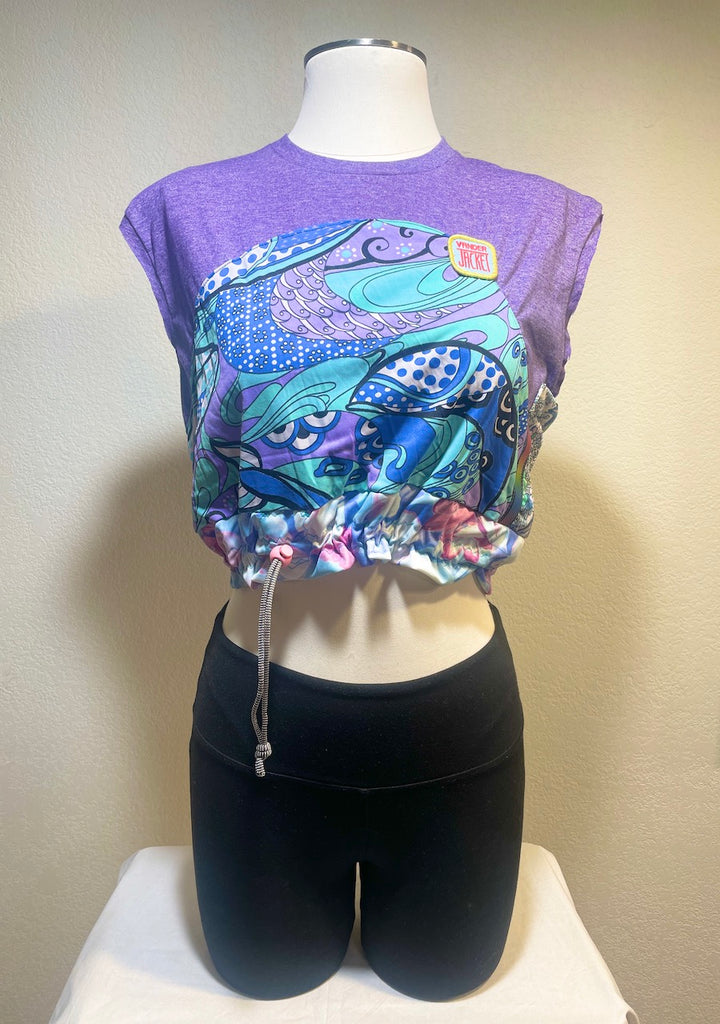 MINI TOP Power Purple, Size M - Vander Jacket | Handmade Eco-Friendly Garments Designed For Runners