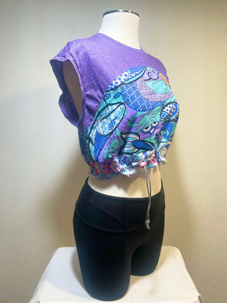 MINI TOP Power Purple, Size M - Vander Jacket | Handmade Eco-Friendly Garments Designed For Runners