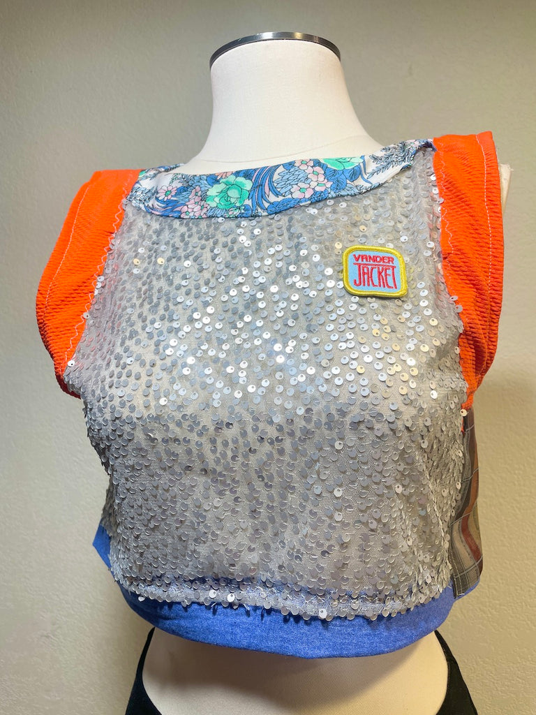 MINI TOP Glitter Trails, Size S - Vander Jacket | Handmade Eco-Friendly Garments Designed For Runners