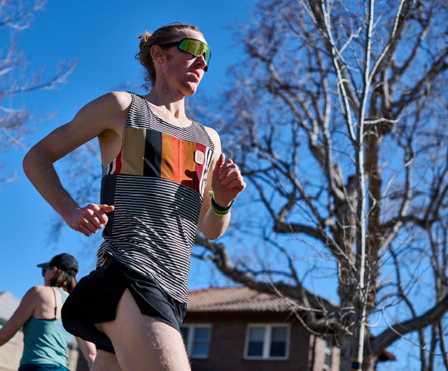 SINGLET Strides Sizes S, XL - Vander Jacket | Handmade Eco-Friendly Garments Designed For Runners
