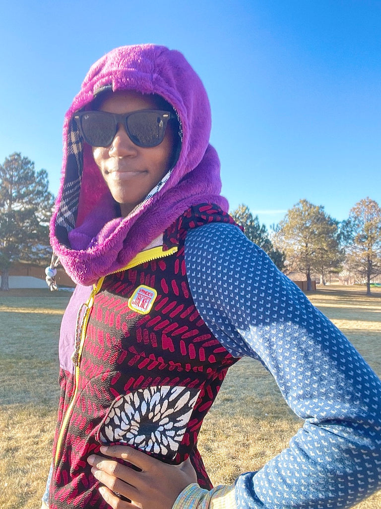 BALACLAVA Purple Remelly'D! - Vander Jacket | Handmade Eco-Friendly Garments Designed For Runners