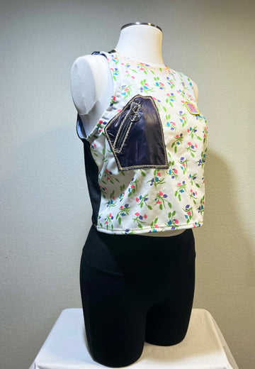 TANK Wild Flower Size S - Vander Jacket | Handmade Eco-Friendly Garments Designed For Runners