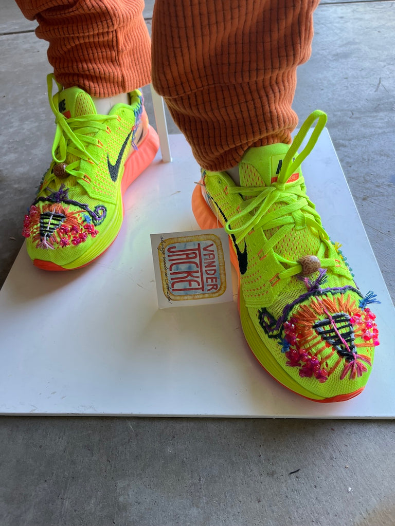 Neon Nike Lunarlon Size 9.5 - Vander Jacket | Handmade Eco-Friendly Garments Designed For Runners
