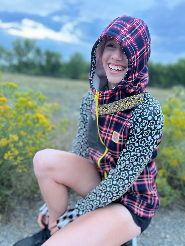 Short Run Yellow Daisy Size XS - Vander Jacket | Handmade Eco-Friendly Garments Designed For Runners