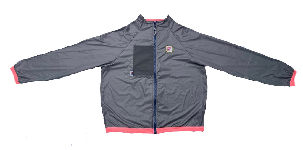 ORIGINAL Grey Maze Windbreaker, Size XS-XL - Vander Jacket | Handmade Eco-Friendly Garments Designed For Runners