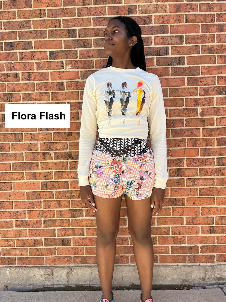 Shorts Flora, Flash Sizes XS,XL - Vander Jacket | Handmade Eco-Friendly Garments Designed For Runners