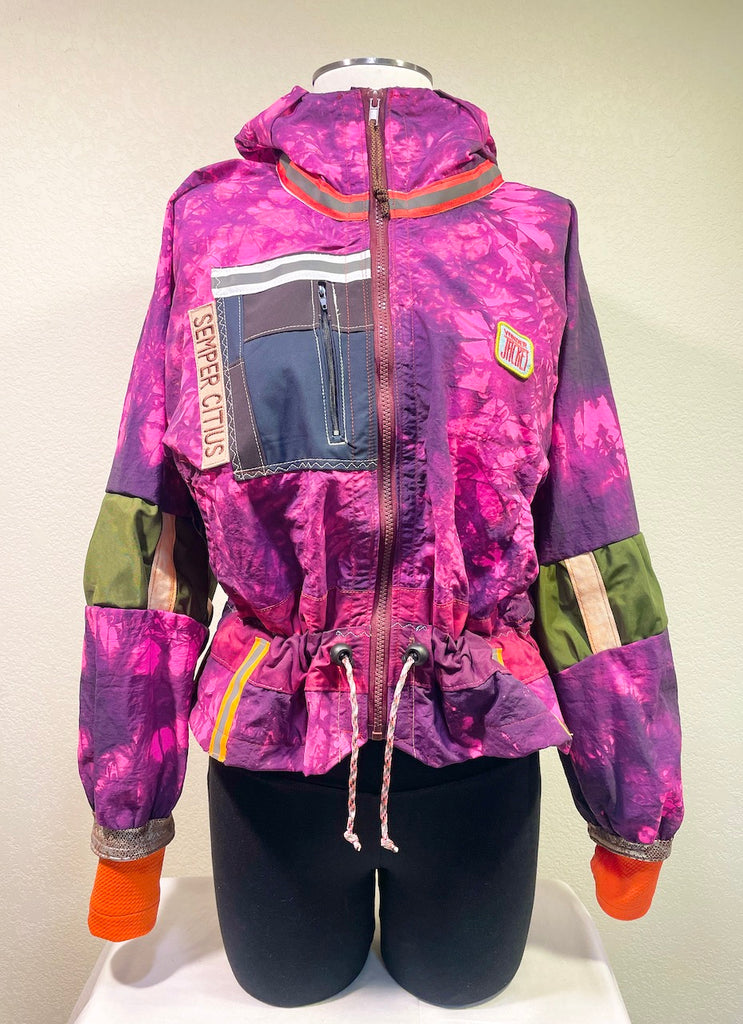 ORIGINAL Tie Dye Size S/M Windbreaker - Vander Jacket | Handmade Eco-Friendly Garments Designed For Runners