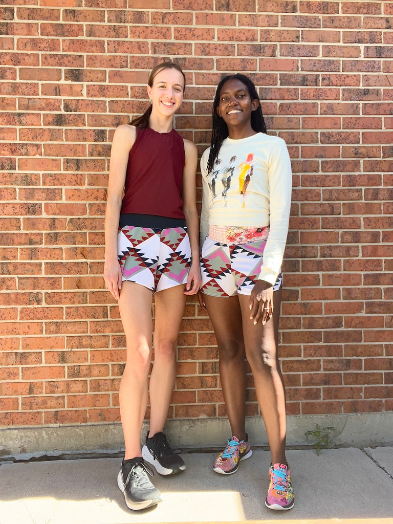 Shorts Gem Lake, Flower Sizes XXS-XL - Vander Jacket | Handmade Eco-Friendly Garments Designed For Runners