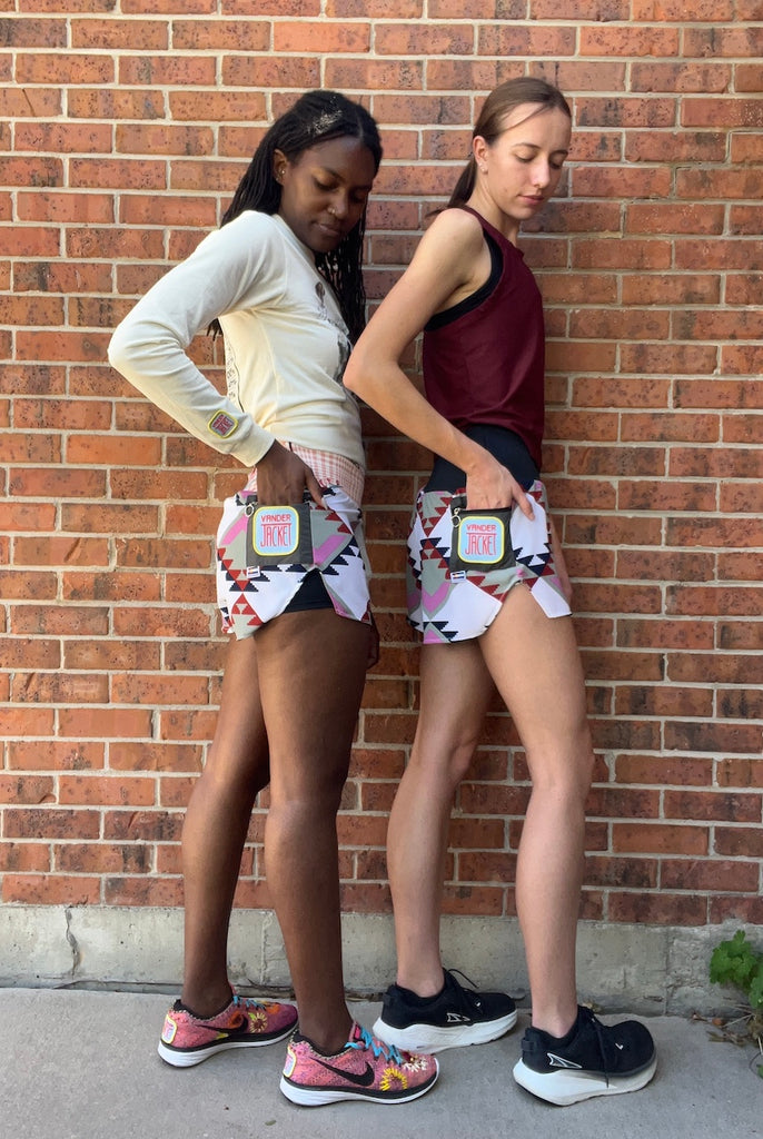 Shorts Gem Lake, Flower Sizes XXS-XL - Vander Jacket | Handmade Eco-Friendly Garments Designed For Runners