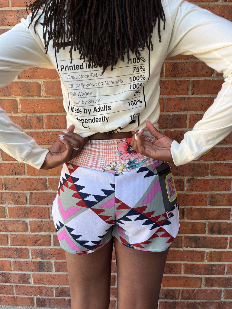 Shorts Gem Lake, Flower Sizes XXS-XL - Vander Jacket | Handmade Eco-Friendly Garments Designed For Runners