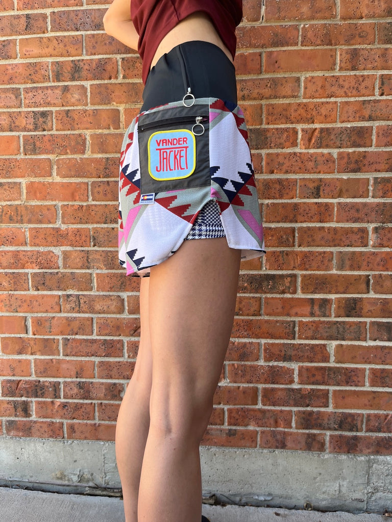 Shorts Gem Lake, Flower Sizes XXS-XL - Vander Jacket | Handmade Eco-Friendly Garments Designed For Runners