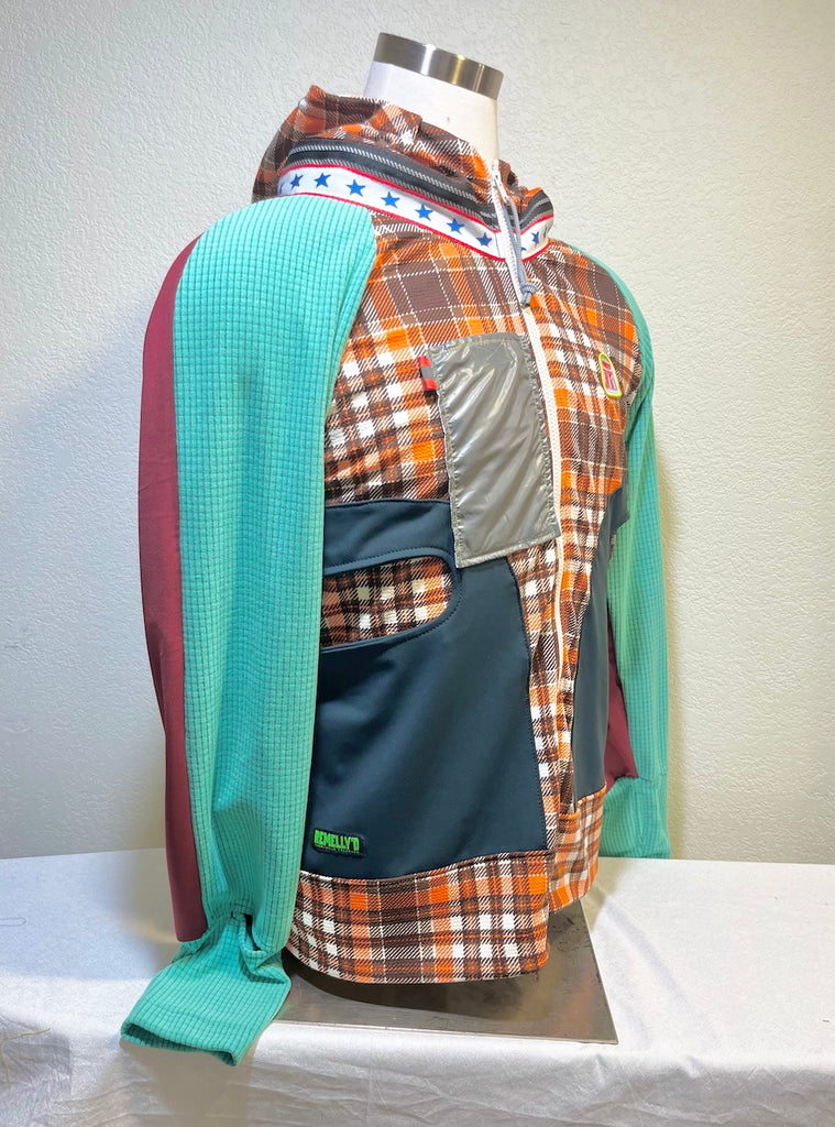 Volcano Size XL ReMelly'd! - Vander Jacket | Handmade Eco-Friendly Garments Designed For Runners