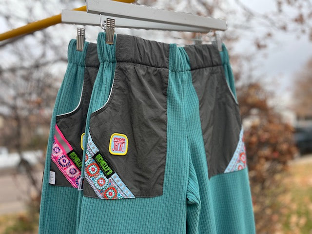 Power Flower Vander Pants Sizes S,M,XL Remelly'D - Vander Jacket | Handmade Eco-Friendly Garments Designed For Runners