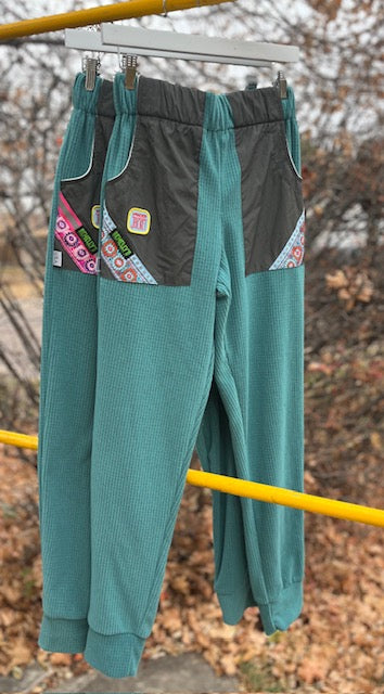 Power Flower Vander Pants Sizes S,M,XL Remelly'D - Vander Jacket | Handmade Eco-Friendly Garments Designed For Runners