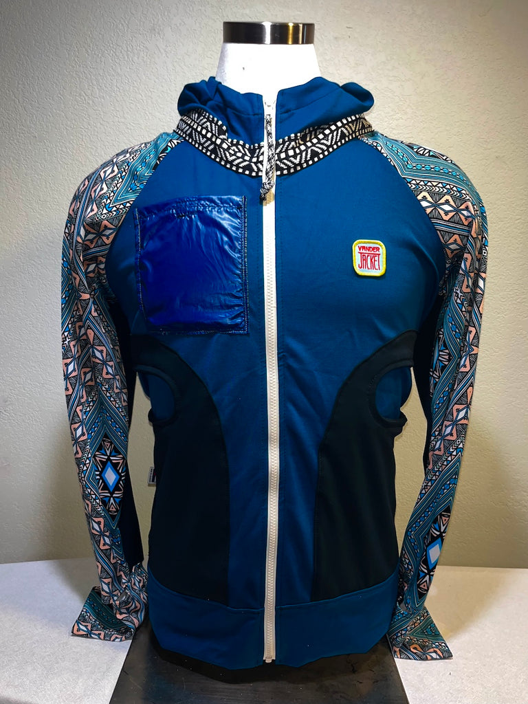 Azul Size M ReMelly'd! - Vander Jacket | Handmade Eco-Friendly Garments Designed For Runners