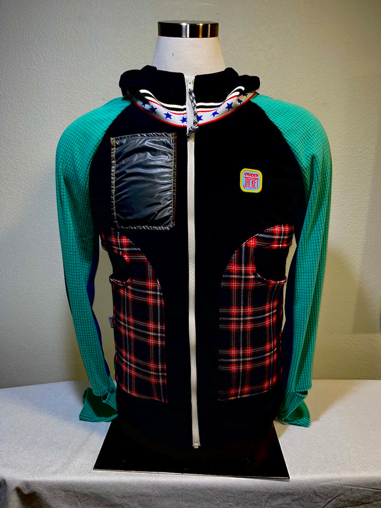 Plaid Pace Size M ReMelly'd! - Vander Jacket | Handmade Eco-Friendly Garments Designed For Runners