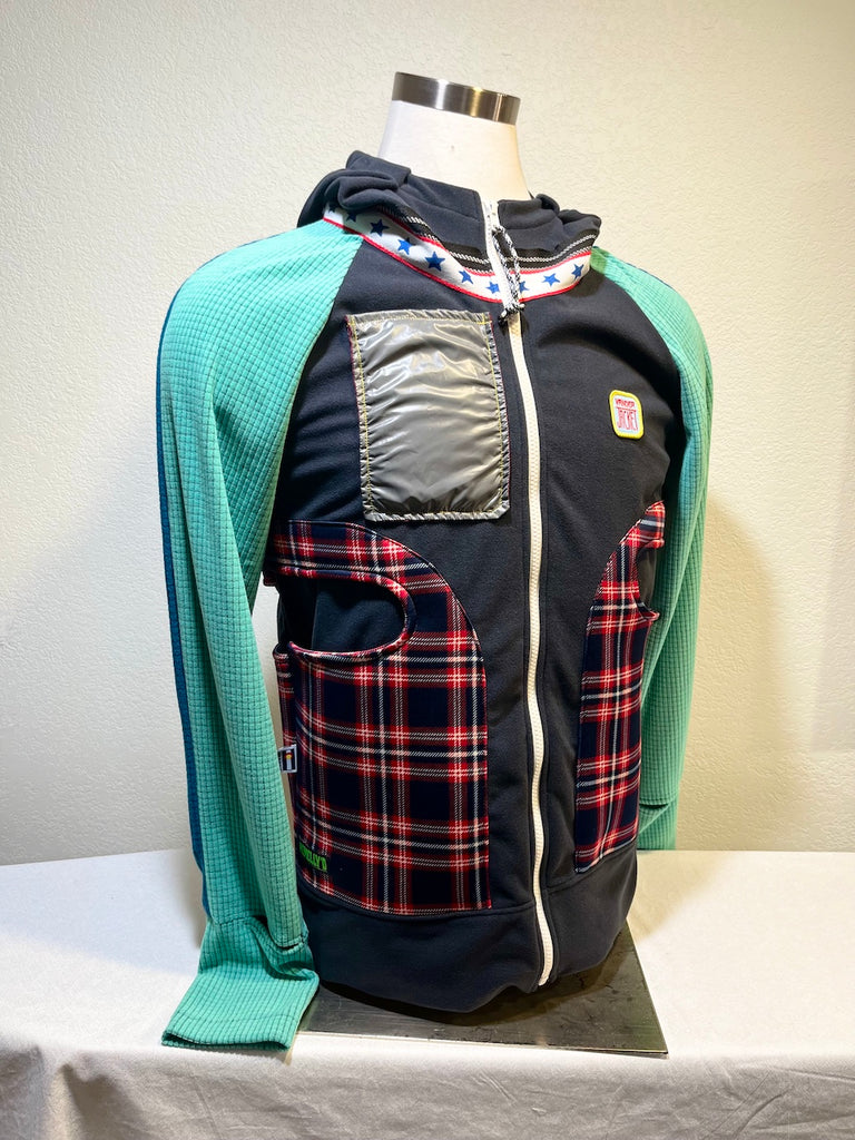 Plaid Pace Size M ReMelly'd! - Vander Jacket | Handmade Eco-Friendly Garments Designed For Runners